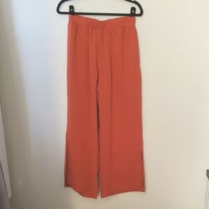 Women's Burnt Orange Wide-Leg Pants